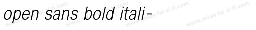 open sans bold itali字体转换